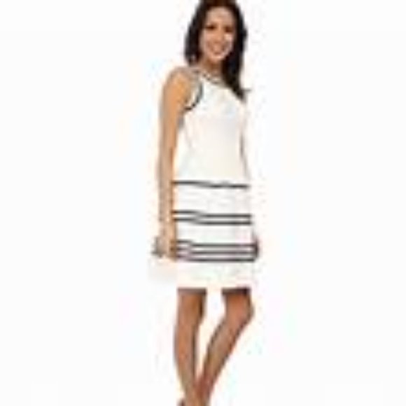 NWT Jessica Simpson White/navy dress - Picture 1 of 4